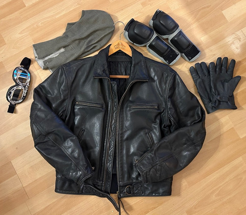 Giacca pelle moto bmw - pelle,